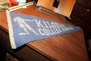 Vintage Kilgore College Rangers Felt Pennant Circa 1940 