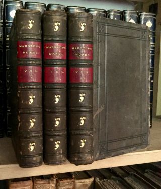 1856 The Of John Marston By J.  O.  Halliwell In 3 Volumes