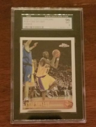 1996 - 97 Topps Chrome Kobe Bryant Rc Rookie Los Angeles Lakers 138 Graded 96