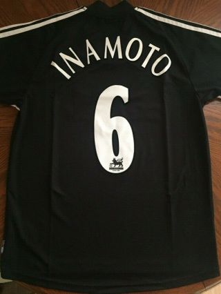 Inamoto 6.  Fulham Away Football Shirt 2002 - 2003.  Size: M.  Adidas Jersey