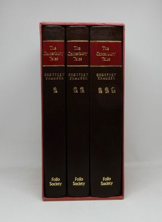 The Canterbury Tales Geoffrey Chaucer Folio Society 3 Volume Set