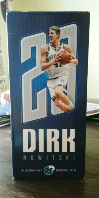 Dirk Nowitzki Dallas Mavericks 20th Season Bobblehead The Rookie Year Debut