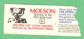 1981 - 82 Ticket Stub Edmonton Oilers vs.  Calgary Flames Oct.  16/81 2