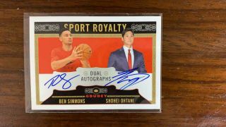 2018 Ud Goudey Ben Simmons And Shohei Othani Dual Auto Sport Royalty