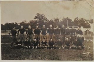 1912 University Of North Carolina Football Real Photo Postcard