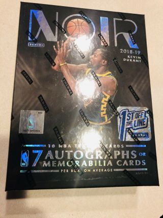 2018 - 19 Panini Noir Fotl Basketball Box First Off The Line In Hand Ready To Ship