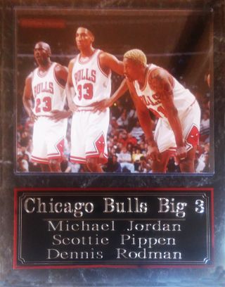 Michael Jordan,  Scottie Pippen,  Dennis Rodman,  Chicago Bulls Big 3 Plaque
