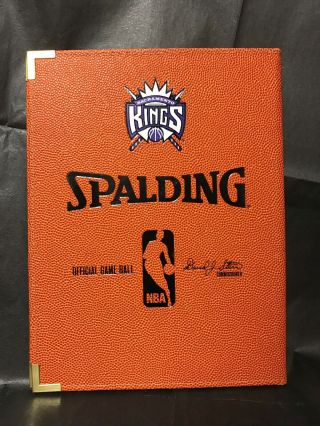 Sacramento Kings Spalding Official Game Ball Nba Padfolio Binder Notebook