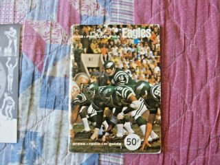 1968 Philadelphia Eagles Media Guide Yearbook Press Book Norm Snead Program Ad