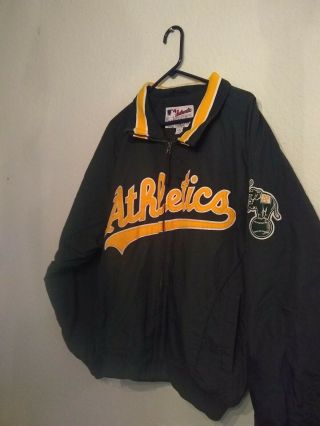 Oakland Athletics As Majestic Jacket Vintage 80s 90s Polyester Size Large Mlb