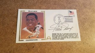 1979 Willie Mays / Cooperstown Cover Signed Signature