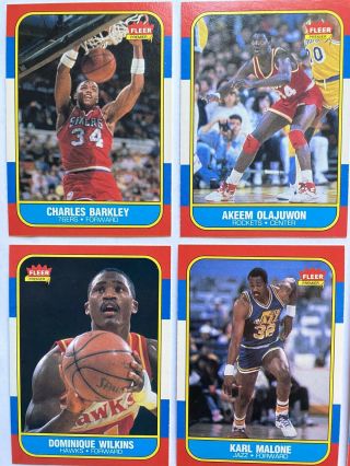1986 Fleer Basketball NM Set 131/132 No Jordan,  Incredible 2