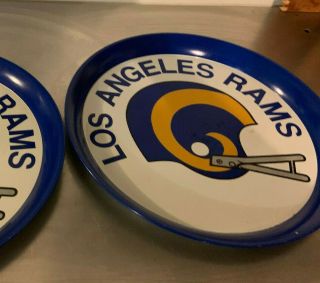 Vintage 1970s Nfl Los Angeles Rams 14 Inch Metal Serving Tray