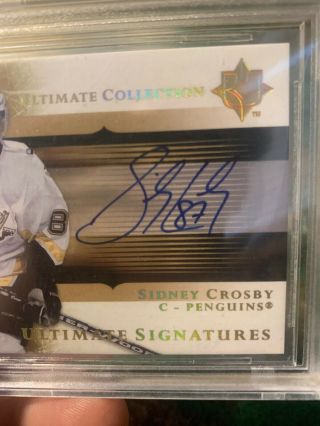 Sidney Crosby Rookie Ultimate Signatures Graded 9.  5/10 3
