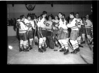 1 - 4 X 5 B&w Neg Of A Montreal Victory In The Late 1950 