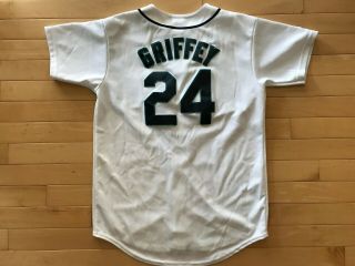 Seattle Mariners Ken Griffey Jr Baseball Jersey Shirt Majestic Mlb Youth Sz L