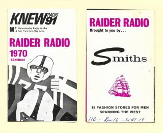 1970 Oakland Raiders Schedule - Sponsor Knew/smiths - 2019 Last Year In Oakland