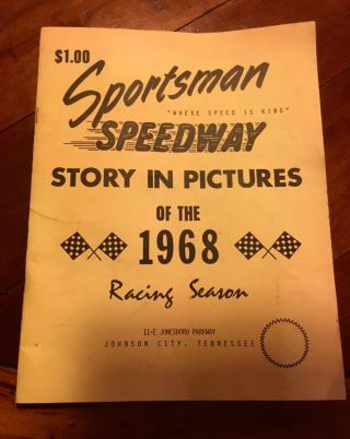 1968 Sportsman Speedway Story In Pictures Johnson City Tennessee Vintage Program