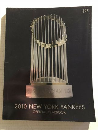 2010 York Yankees Yearbook A - Rod Alex Rodriguez Derek Jeter World Champions