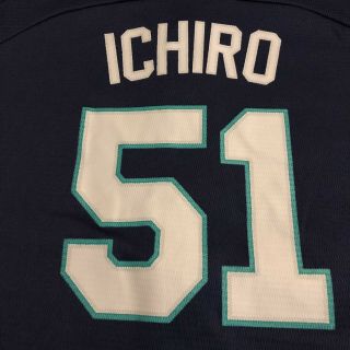 Ichiro Suzuki Seattle Mariners Youth XL Majestic MLB Baseball Jersey Shirt Blue 2