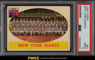 1958 Topps Football York Giants 61 Psa 9 (pwcc)