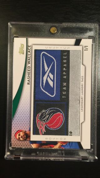 Rasheed Wallace 2009 - 10 Topps Legendary Laundry Tags Game 1/1 Logo Patch