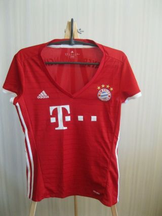 Ladies Bayern Munich 2016/2017 Home Sz M Adidas Shirt Jersey Trikot Womens 12 - 14