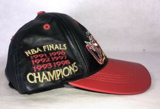 NBA Chicago Bulls 1998 Finals Champions Leather Baseball Cap Hat Adjustable 3