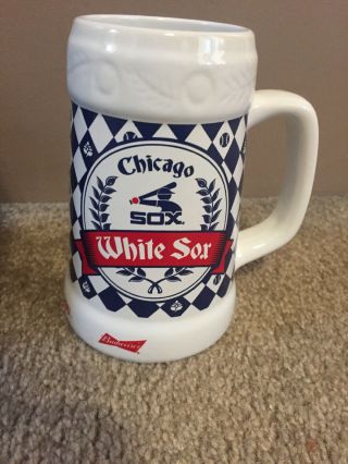 Chicago White Sox Beer Stein Glass Mug Cup 8/24/2019 SGA 2