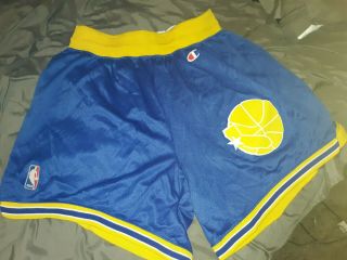 Vintage Champion Jersey Golden State Warriors Shorts Nba Size Xl 40 - 42 Blue