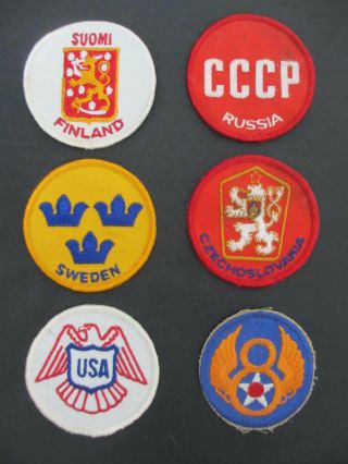 Vintage 1976 Canada Cup Hockey Set Of 6 Logo Patches 3 "