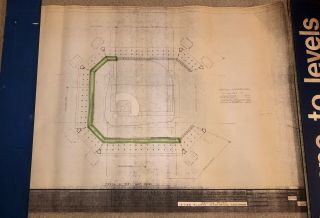 Veterans Stadium Blueprint - Philadelphia Eagles - Philadelphia Phillies - 1965 2