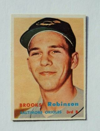 1957 Topps 328 Brooks Robinson Orioles Rc Gem Flash