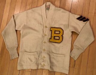 Antique Vtg 1920s - 30s Spalding Brand 100 Wool Letterman’s Varsity Sweater Sz: S