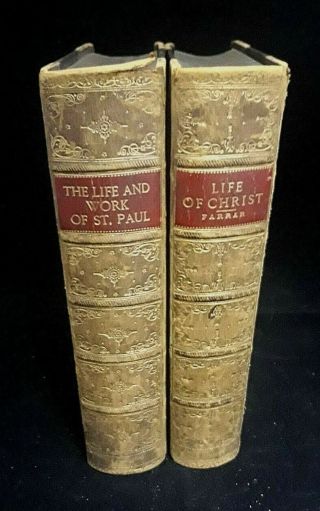 The Life And Work Of St Paul; The Life Of Christ Leather Bound - Farrar - 1890 