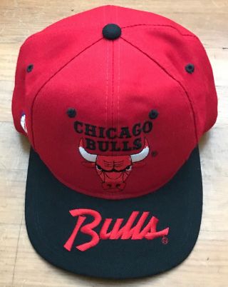 Vintage Chicago Bulls Sports Specialties Snapback Hat Script 90s