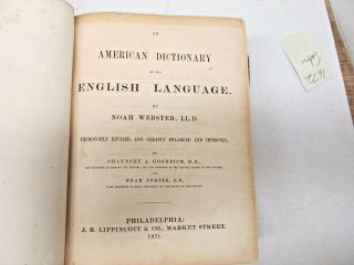 American Dictionary Of The English Language.  Noah Webster.  1871.  Goodrich - Ed.