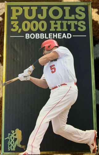 Mlb Baseball Albert Pujols 3000 Hit Bobblehead Nib - L.  A.  Los Angeles Angels