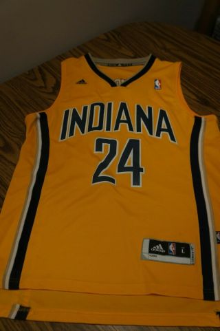 Nba Adidas Indiana Pacers 24 Paul George Jersey Size Large,  2 - -