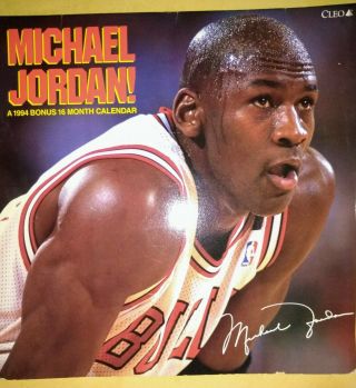 Michael Jordan 1992/93 Calendar Nike Bugs Bunny Porky Pig Cleo Book Cover Jacket