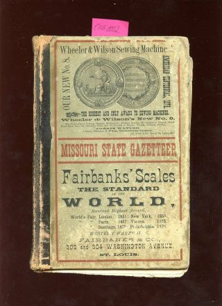 Missouri State Gazetteer & Business Directory For 1876 - 7 R L Polk & Co