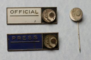 1966 Ice Hockey World Championships Ljubljana Slovenia Participation Pin Badges