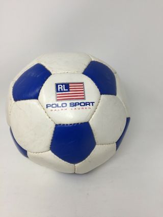 Vtg Polo Sport Ralph Lauren Soccer Ball Rare 90’s Usa Flag Hand Sewn Size 5