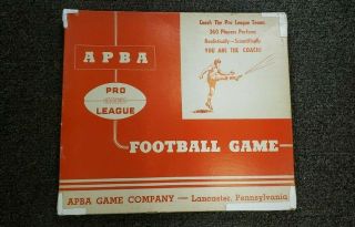 1960 Apba Pro Football Game With 1958 Season Player Cards - Complete &