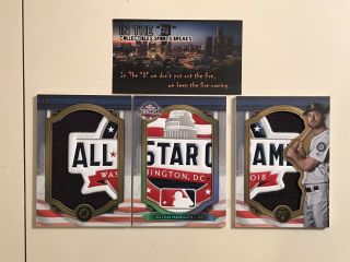 Mitch Haniger 2019 Topps Triple Threads All - Star Game Patch Tri - Fold 1/1 Booklet