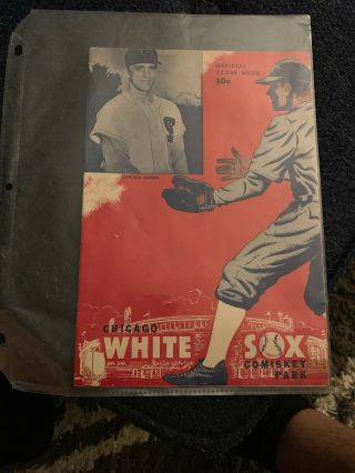 1949 Comiskey Park Scorebook Chicago White Sox Vs Philadelphia Athletics