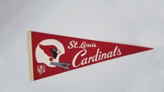 Vintage St.  Louis Football Cardinals Red Full Size Felt Pennant 12x30