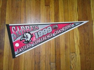Vintage Buffalo Sabres Pennant - 1999 Eastern Conference Champs - 90s