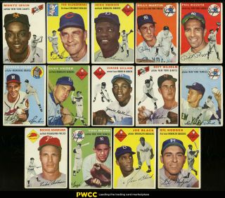 1954 Topps Low - Mid Grade Nr Complete Set Berra Robinson Rizzuto Snider (pwcc)