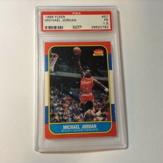 1986 - 87 Fleer 57 Michael Jordan Rookie Card (psa 1.  5) Rc